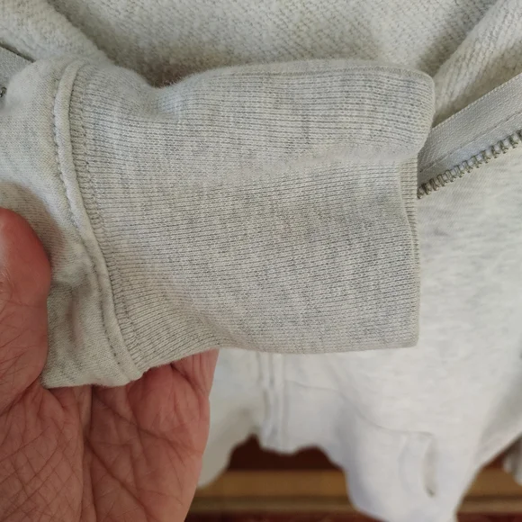 GAP Light Gray Full Zip Hooded Sweatshirt Size XS - Picture 6 of 7